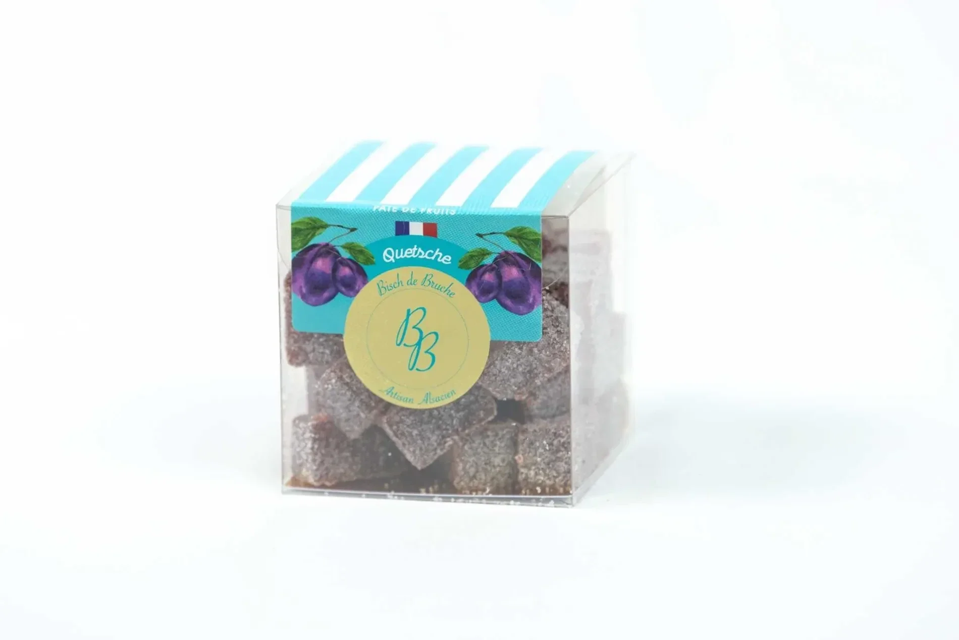 Pâtes de fruits artisanales (100% Fruits) Quetsche (Boîte de 180g)