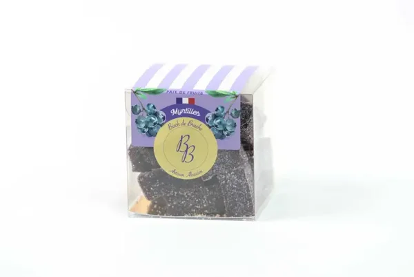 Pâtes de fruits artisanales (100% Fruits) Myrtilles (Boîte de 180g)