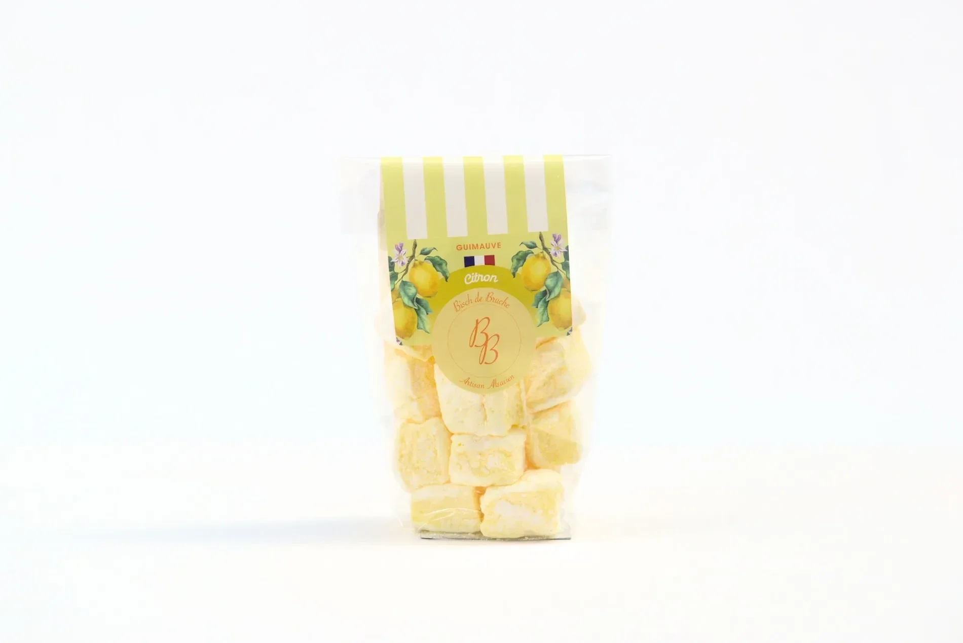 Guimauve artisanales Citron (Sachet de 50g)