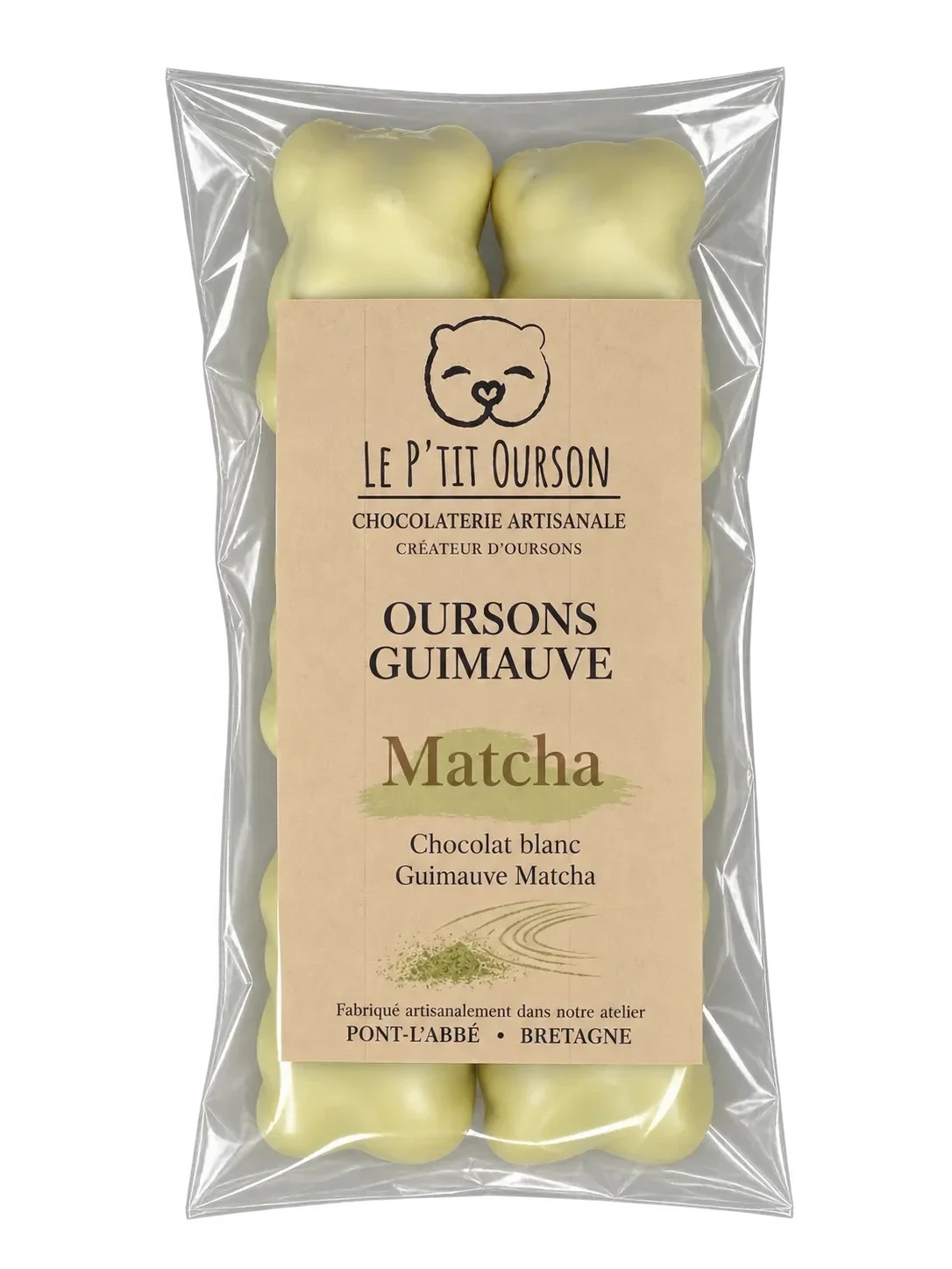Oursons guimauve Matcha - Chocolat Blanc