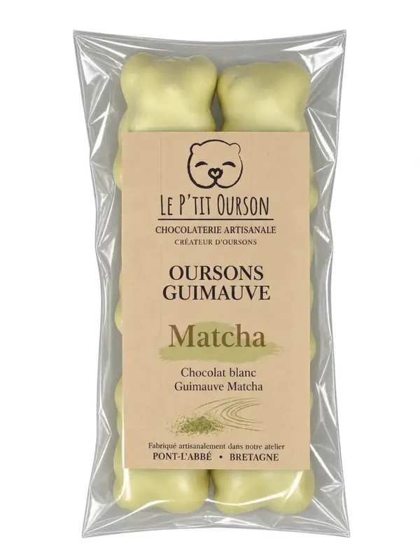 Oursons guimauve Matcha - Chocolat Blanc
