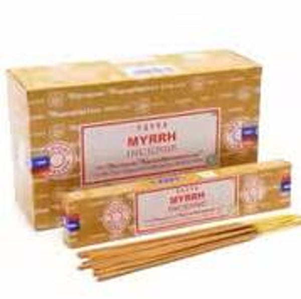 12x Bâtons d'Encens Satya 15g - Myrrhe