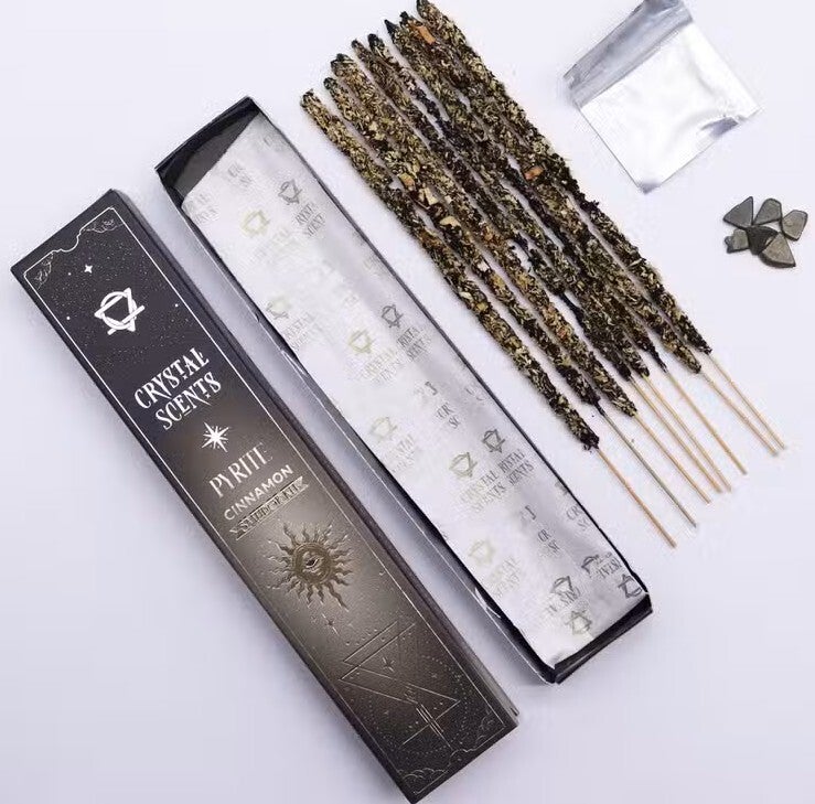 Encens & Cristaux Pyrite - Coffret Cannelle