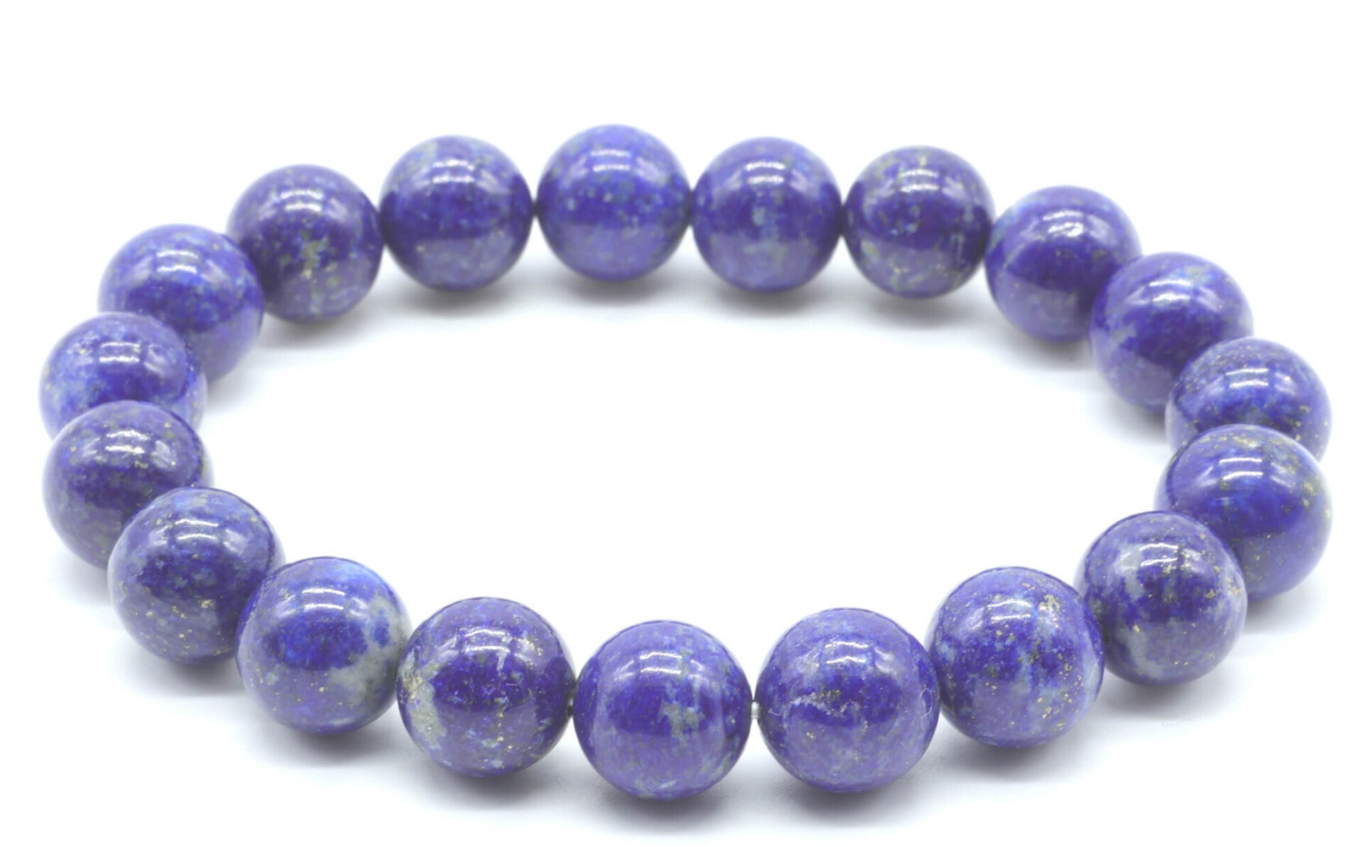 Bracelet Lapis Lazuli 'AA' perles 10mm fabriquer par nous