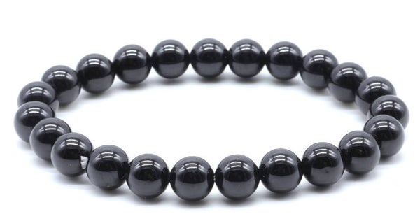 Bracelet Tourmaline Noire perles 8mm fabriquer par nous