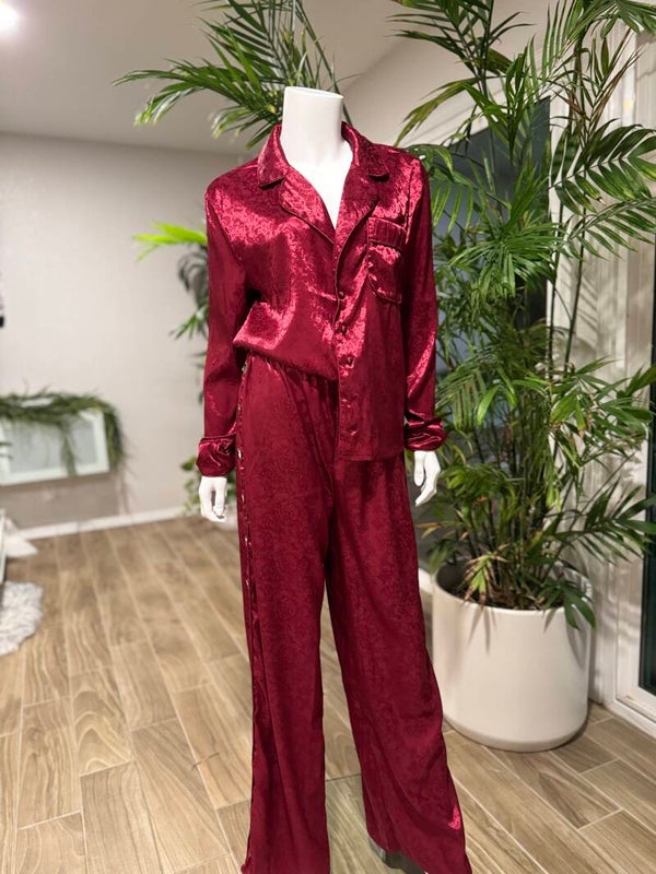 Burgundy Blouse & Pants