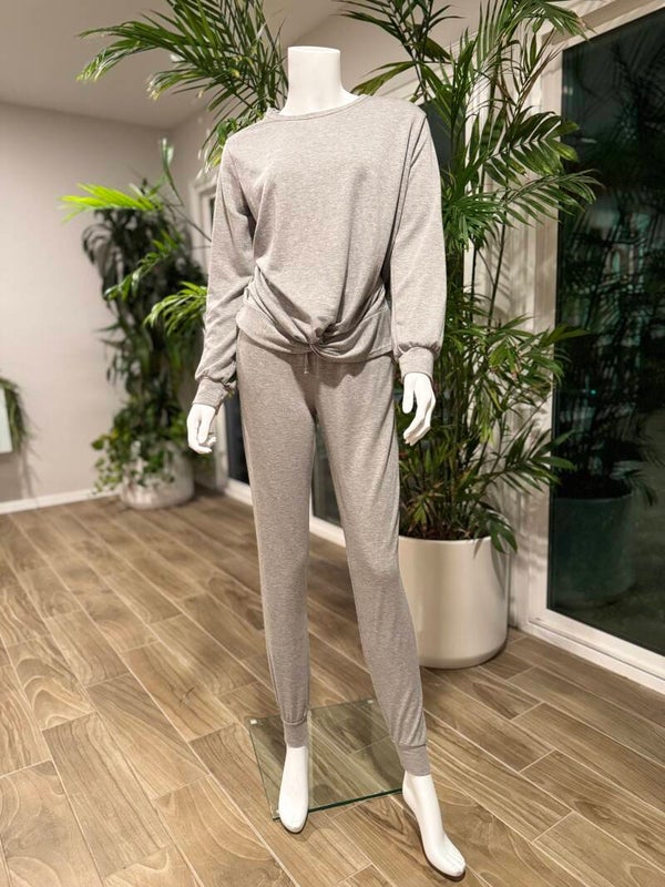 Solid Grey Casual Lounge Set