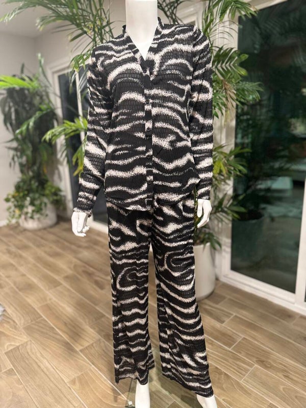 Zebra Print Top & Pants 2pc. Set