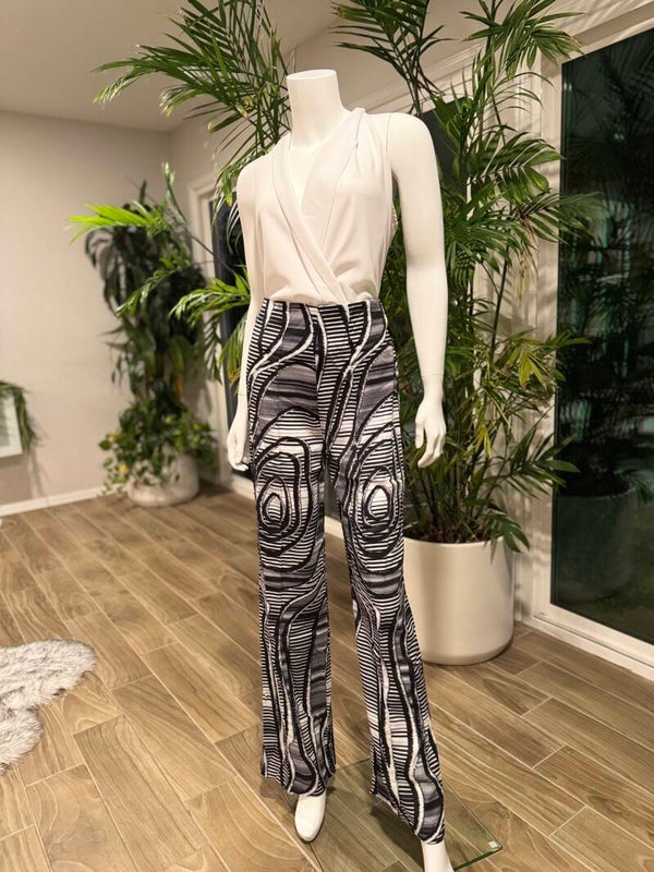 Black/White Multi Print Pants