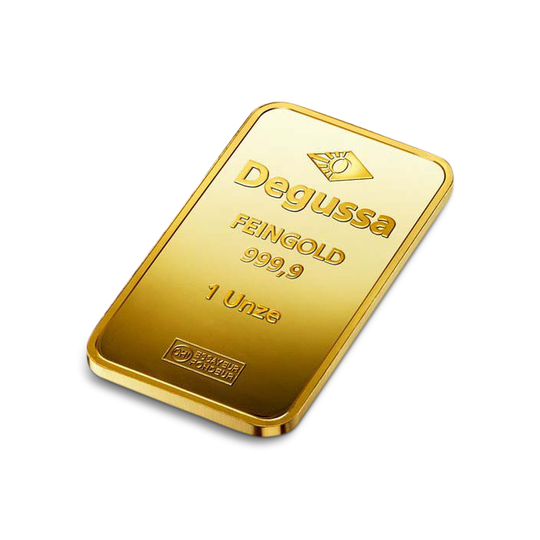 Barra de oro Degussa 1 oz Vintage