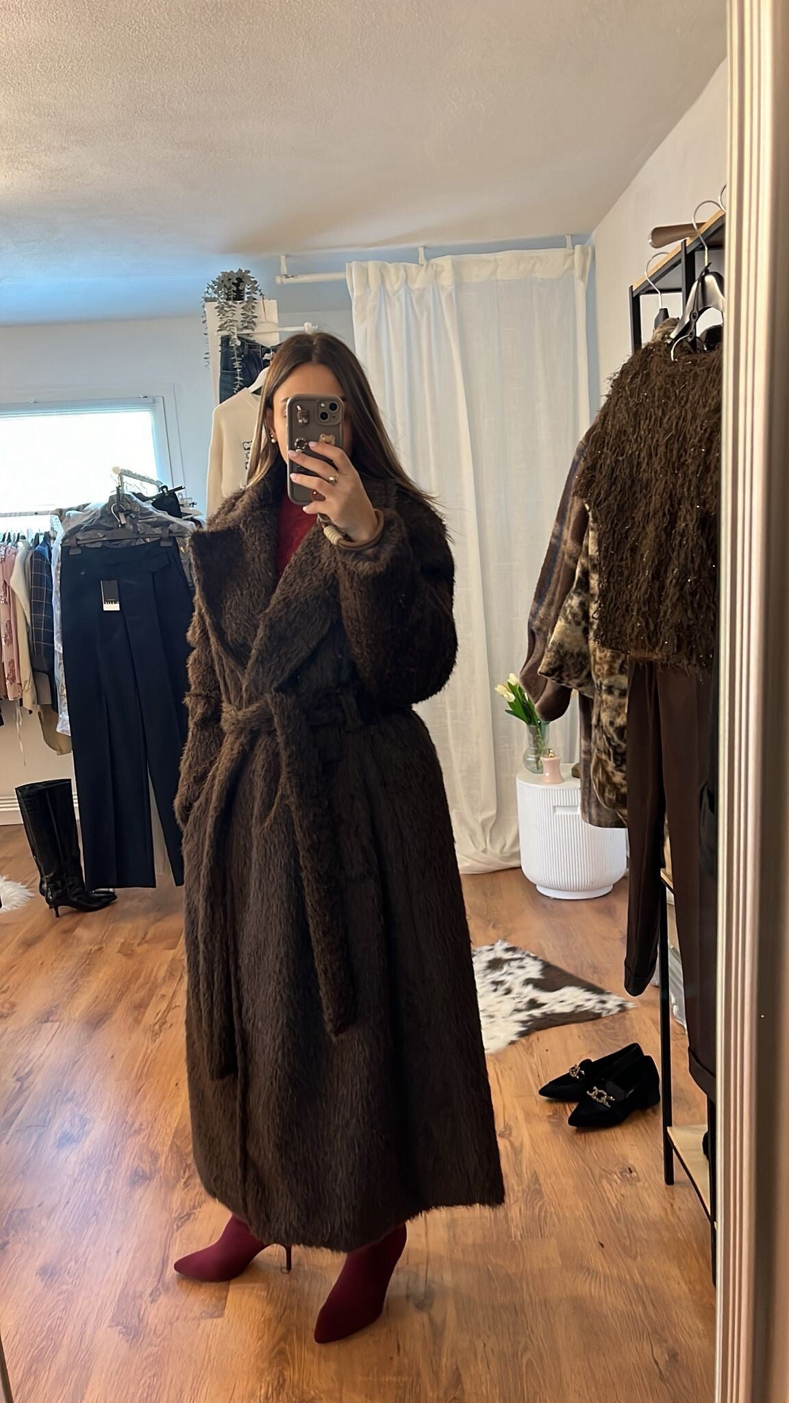 Cappotto morbido peloso