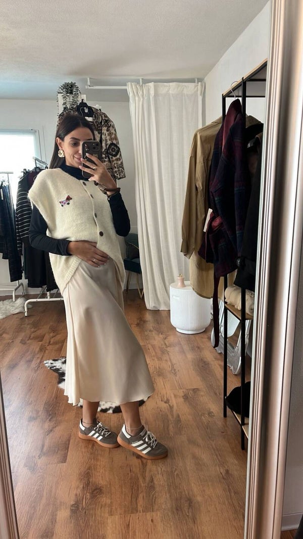 Gonna raso champagne