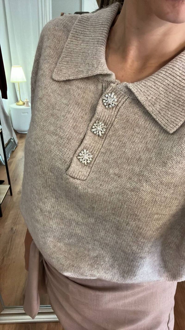 Polo gioiello beige
