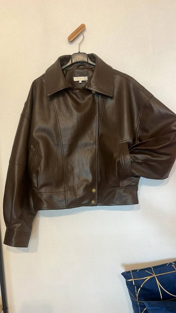 Giubbotto simil-pelle🖤🤎