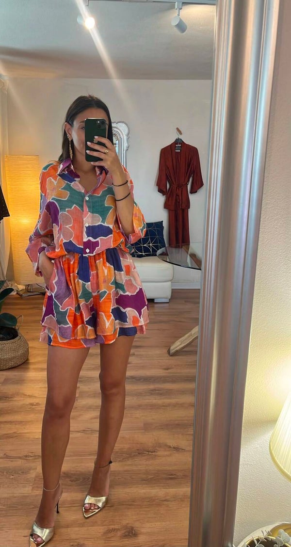 Tuta multicolore