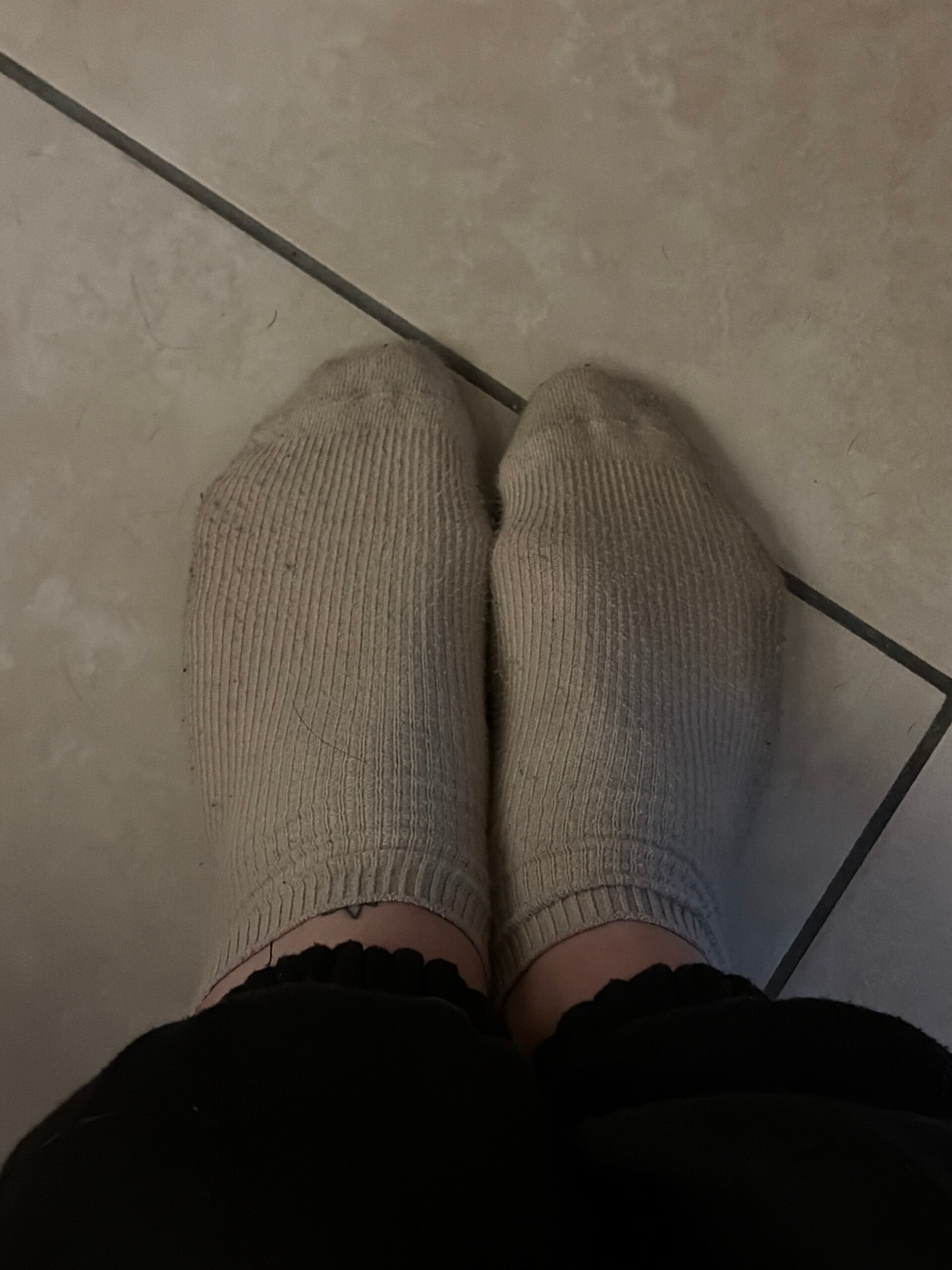 Beige sokken – gedragen item