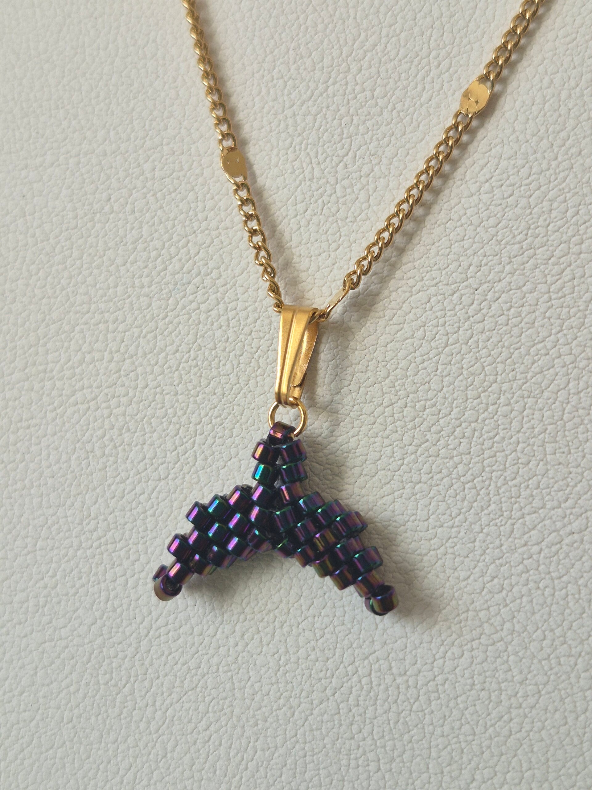 Velora Ketting – metallic dark plum/goud