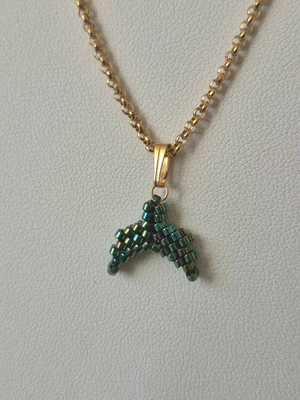 Velora Ketting – metallic dark green/goud