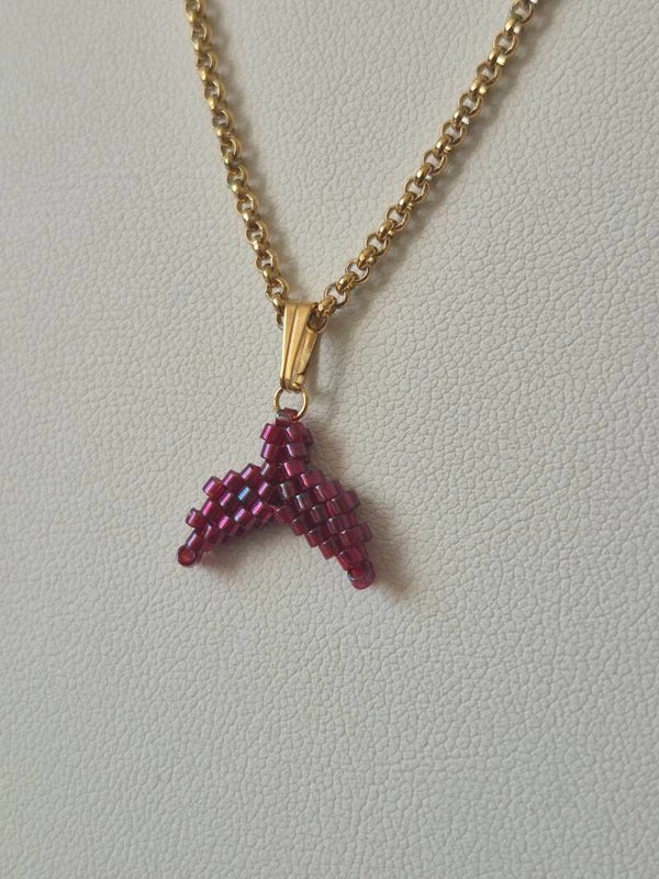 Velora Ketting – garnet gold luster/goud