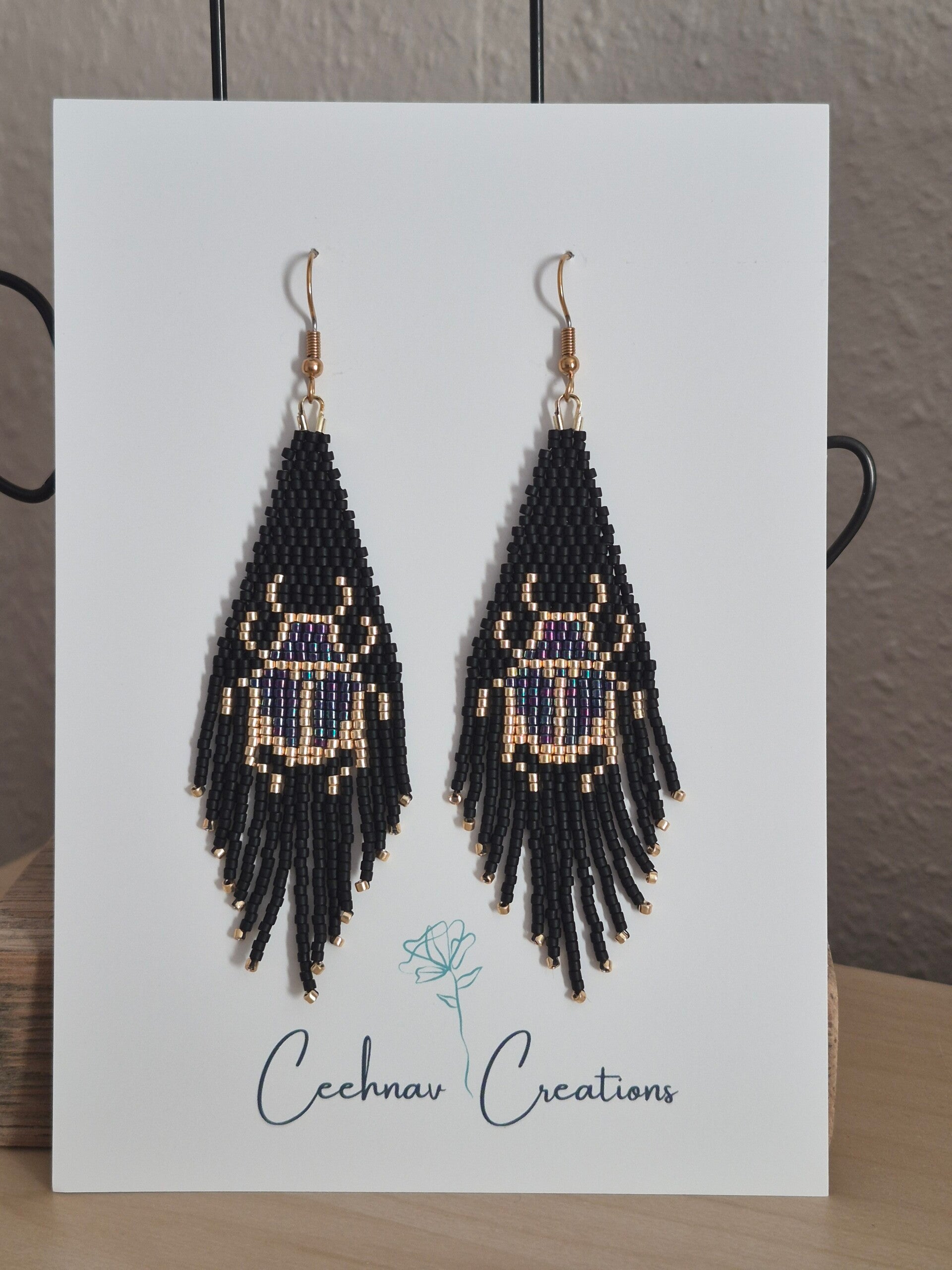 Scarabée Nocturne –  aubergine luster