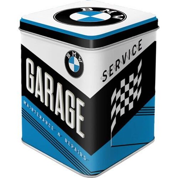 Bmw , garage leuk metalen vierkant blikje .