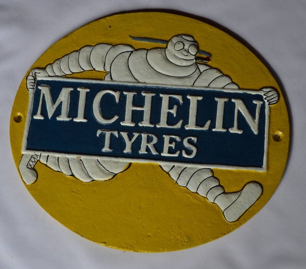 Michelin Tyres ovalen wandbord gietijzeren