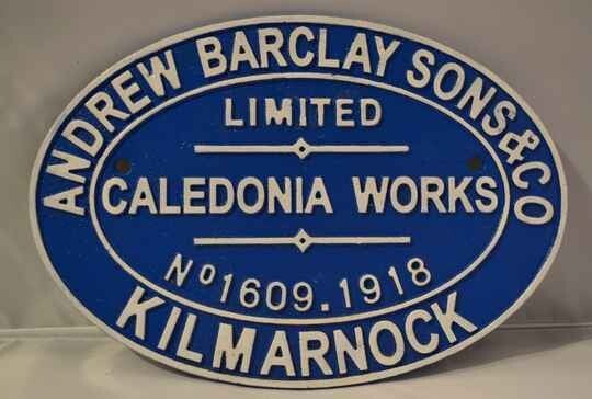 Andrew barclay Kilmarnock gietijzeren wandbord