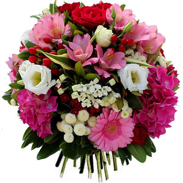Bouquet rond ton rose