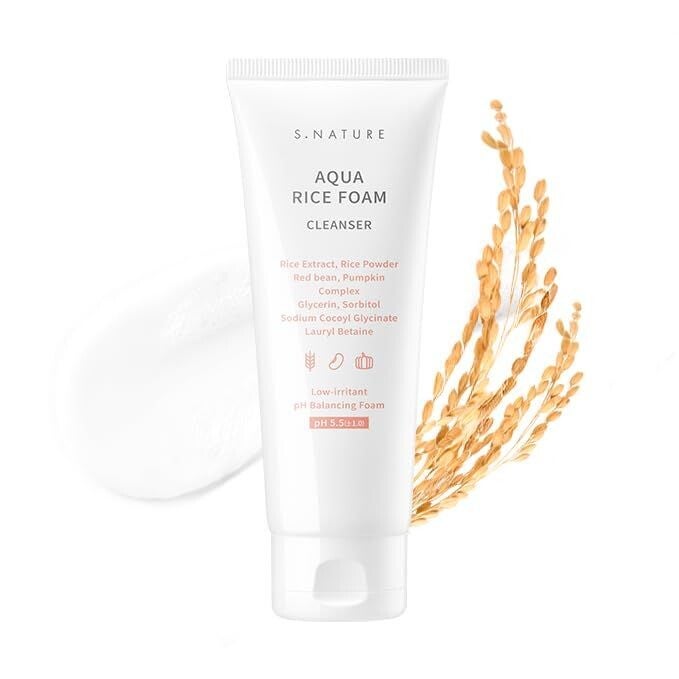 S.Nature - Aqua Rice Foam Cleanser - Rice Foam Facial Cleanser - 80ml