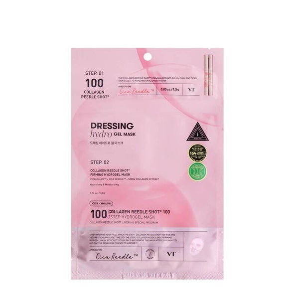 VT Cosmetics - Collagen Reedle Shot 100 2Step Mask - Firming Hydrogel Face Mask - 1.5g + 33g