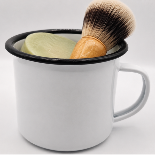 Enamel Mug Shaving Gift Set – Cold Process Soap
