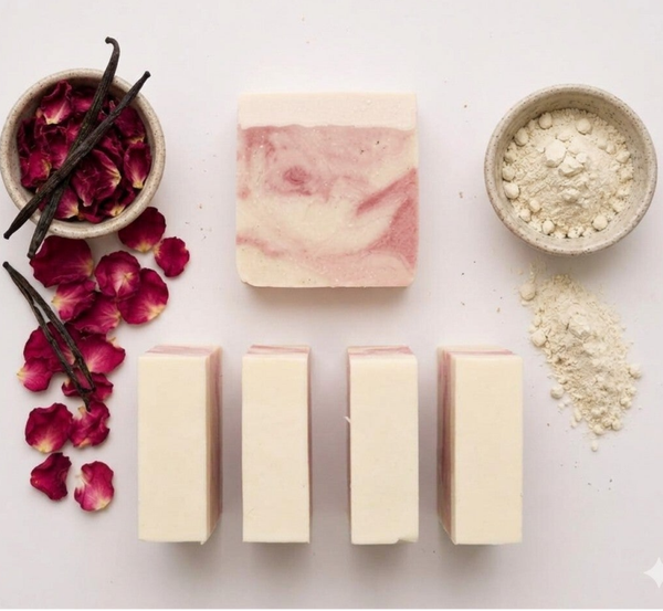Rose Vanilla Truffle - Cold Process Soap Bar