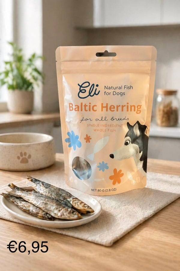 Gedroogde Baltische haring voor hond of kat