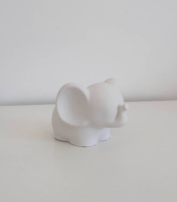 Hand gegoten opberg-/bloempotje olifantje - jesmonite