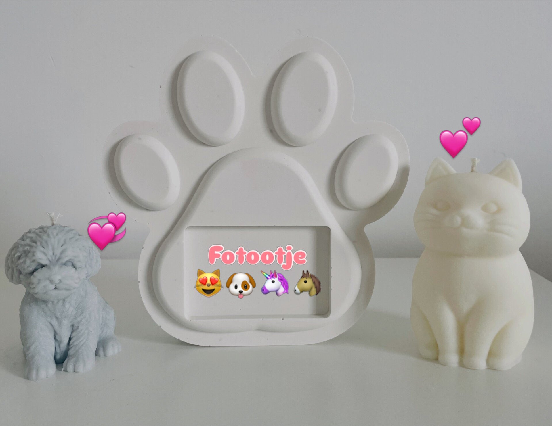 Pootje fotohouder - Jesmonite