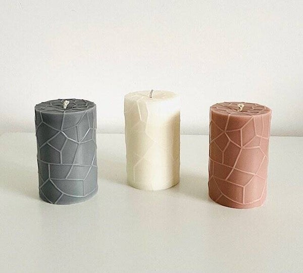 Hand gegoten kaars ''cracked candle''