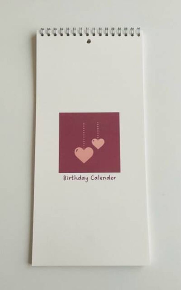 Verjaardagskalender A4