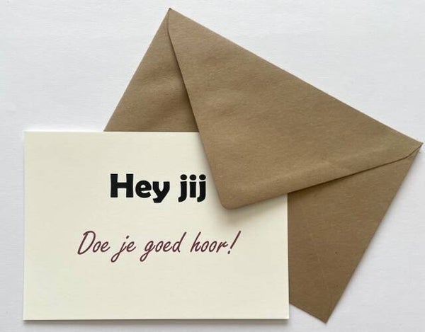 Doe je goed hoor!