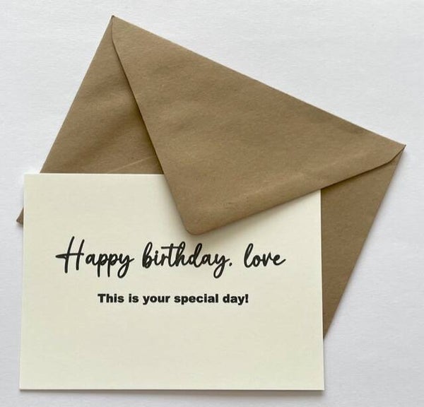 Happy birthday, love