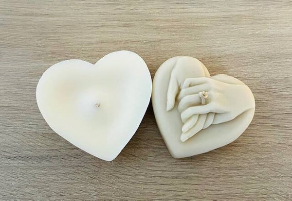Hand gegoten kaars verloving/trouw