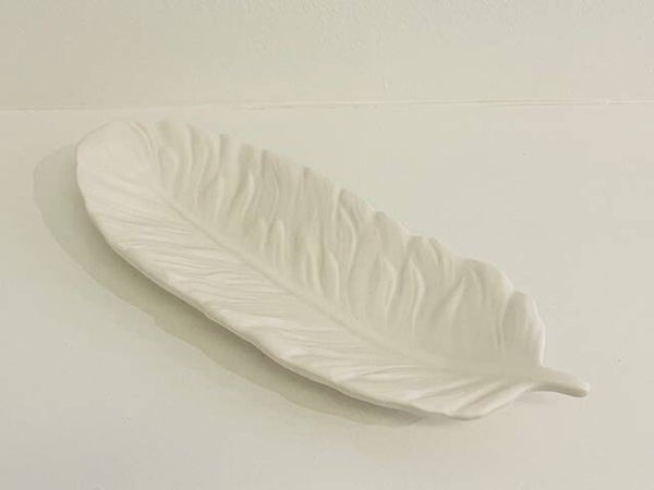 Hand gegoten schaal veer - jesmonite