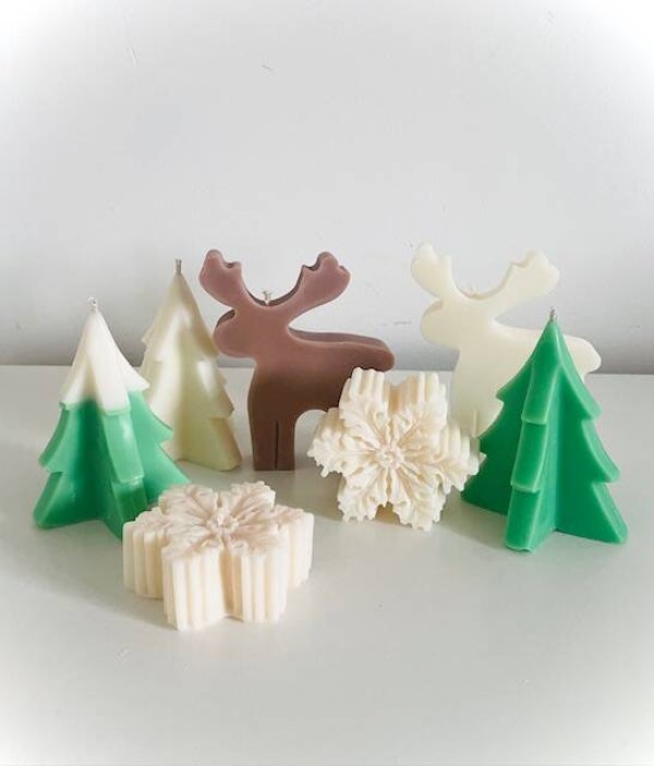 Hand gegoten kaars kerstboom 1.0