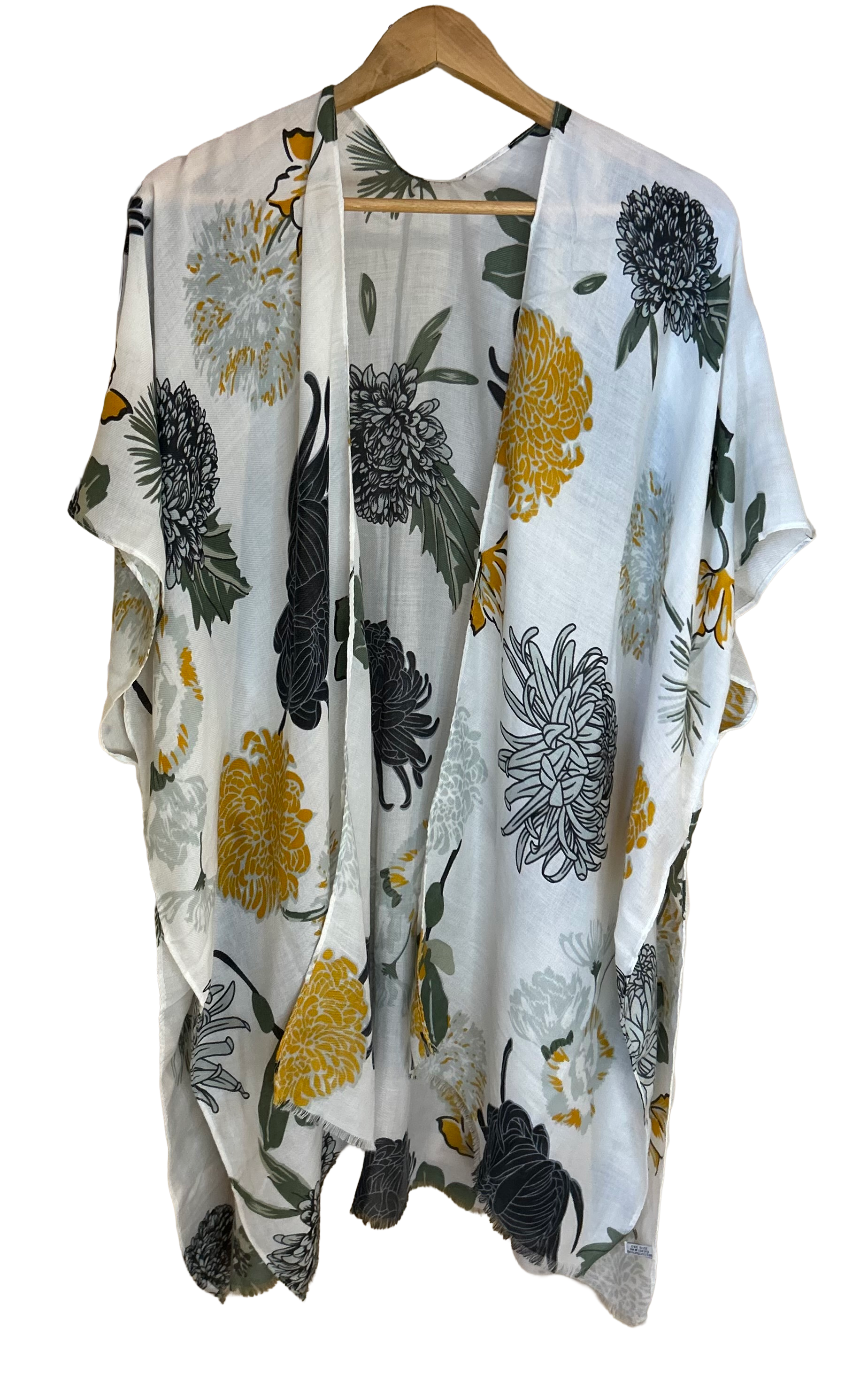 Vibrant Floral Motif Kimono