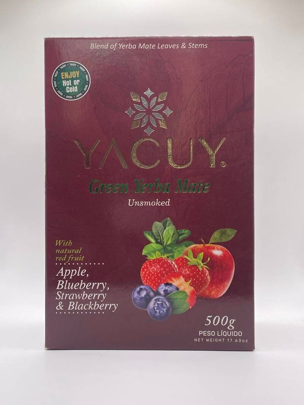 Yacuy Green Yerba Mate Unsmoked with Natural Red Fruits