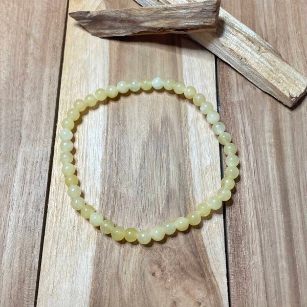 Gele Calciet armband ca. 4 mm