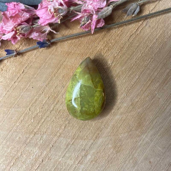 Groene Opaal doorboorde hanger