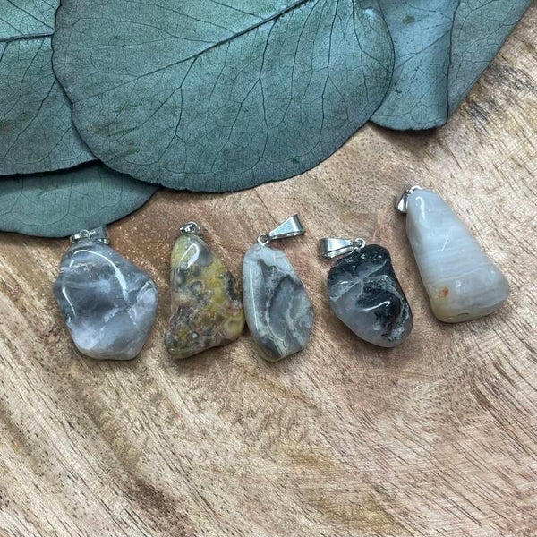 Crazy Lace Agaat edelsteenhanger