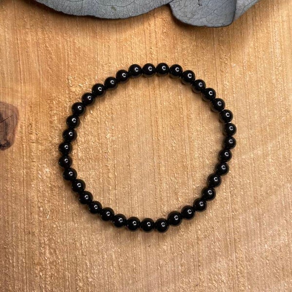 Kinderarmband edelsteen zwarte toermalijn