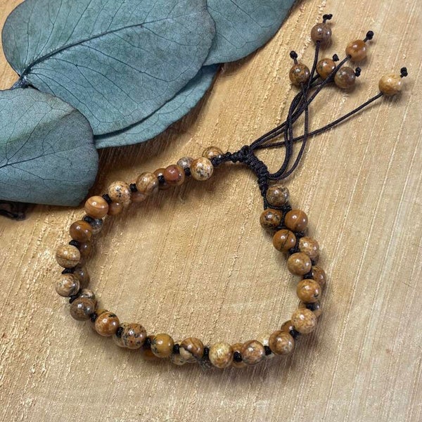 Landschapsjaspis edelsteen armband