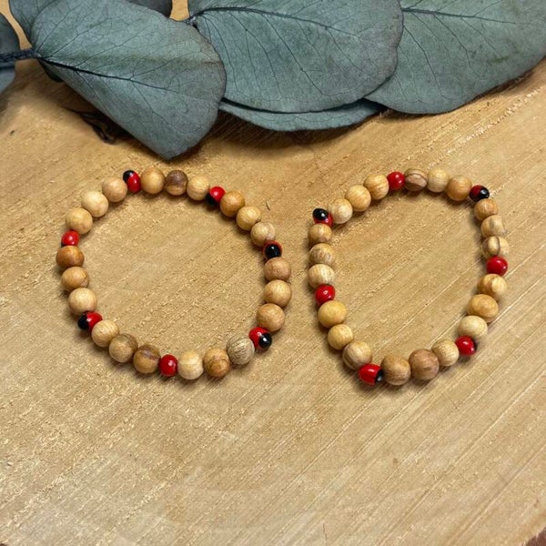 Armband Palo Santo met huayruro kralen
